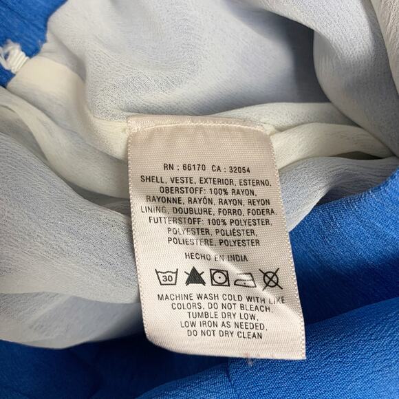 Anthropologie Leif Notes Cropped Pants Blooming Perennial Blue Floral Women's 10 - Picture 11 of 11